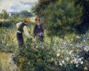 Picking Flowers - 皮埃尔·奥古斯特·雷诺阿